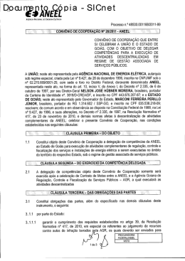 Conv&ecirc;nio n&ordm;. 26/2011 celebrado entre a ANEEL e o Estado de Goi&aacute;s.