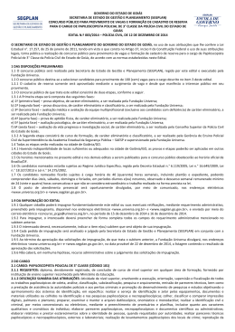 GOVERNO DO ESTADO DE GOI&Aacute;S SECRETARIA DE