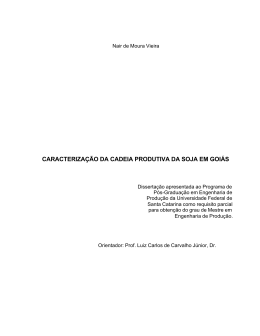 caracterização da cadeia produtiva da soja em goiás
