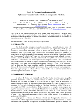Estudo da Pluviometria no Estado de Goi&aacute;s Aplicando a
