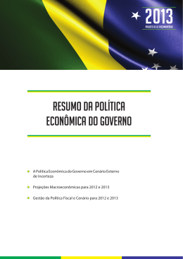 Resumo da Pol&iacute;tica Econ&ocirc;mica do Governo