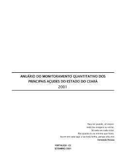 anu&aacute;rio do monitoramento quantitativo dos principais