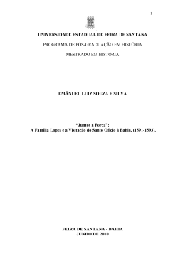 A Fam&iacute;lia Lopes e a Visita&ccedil;&atilde;o do Santo Oficio &agrave;