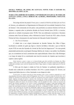 escola normal de feira de santana: fonte para o estudo da hist&oacute;ria