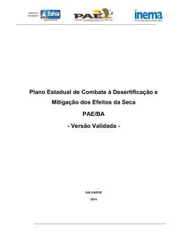 PAE - IICA Desertificação