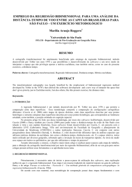emprego da regress&atilde;o bidimensional para uma an&aacute;lise da dist&acirc;ncia