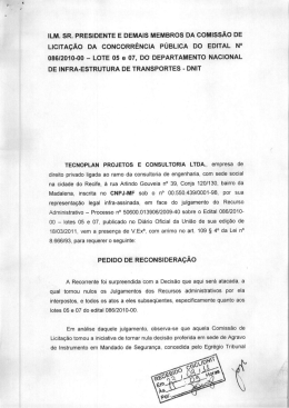 ILM. sR. PRESIDENTE E DEMAIS MEMBROS DA cOMISsAO