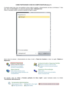 COMO PARTICIONAR O HDD DO COMPUTADOR (Windows 7)