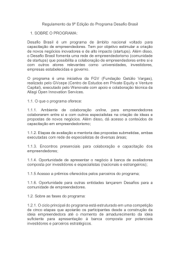 Regulamento da 9ª Edição do Programa Desafio Brasil 1