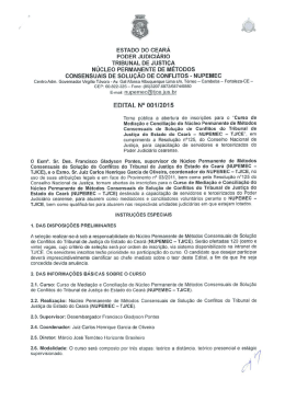 ESTADO Do cEARÁ PODER JUDICIÁRIO TRIBUNAL oE Jusrica