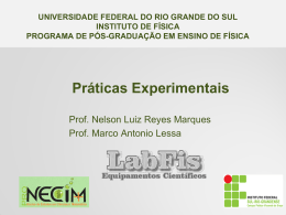 Práticas Experimentais - Prof. Nelson Luiz Reyes Marques