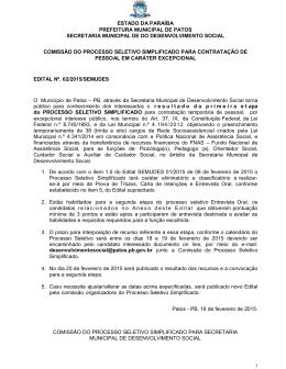 estado da para&iacute;ba prefeitura municipal de patos secretaria