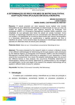 A DETERMINA&Ccedil;&Atilde;O DE RISCO POR MEIO DE MATRIZ QUALITATIVA