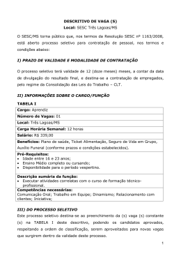 SELE&Ccedil;&Atilde;O DE AUXILIAR ADMINISTRATIVO II