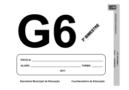 6&ordm; ano - BIO NA REDE