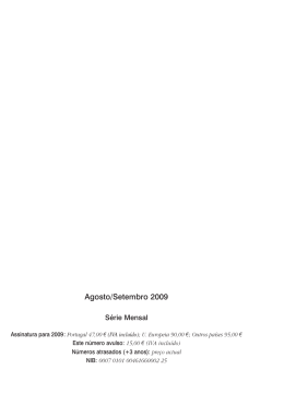Agosto/Setembro 2009 - Bicenten&aacute;rio de Restaura&ccedil;&atilde;o da