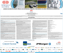 AN&Uacute;NCIO DE IN&Iacute;CIO DE OFERTA P&Uacute;BLICA DE DISTRIBUI&Ccedil;&Atilde;O