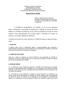 Resolu&ccedil;&atilde;o 009 / 2008 - Centro de Pesquisas Gon&ccedil;alo Moniz