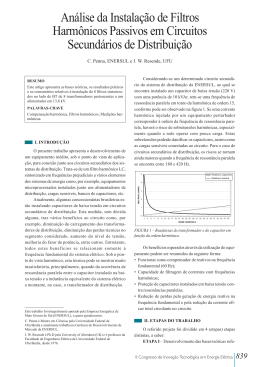An&aacute;lise da Instala&ccedil;&atilde;o de Filtros Harm&ocirc;nicos Passivos em