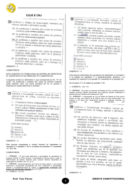 QUESTÕES DE DIREITO CONSTITUCIONAL