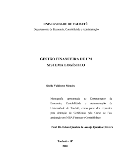 gest&atilde;o financeira de um sistema log&iacute;stico