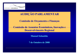 Apresenta&ccedil;&atilde;o do Presidente &agrave; Comiss&atilde;o
