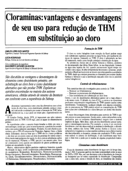 Cloraminaswantagens e desvantagens