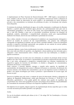 Decreto-Lei n.&ordm; 75/99 de 30 de Dezembro A