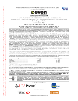 Prospecto Preliminar - Even | Rela&ccedil;&otilde;es com Investidores