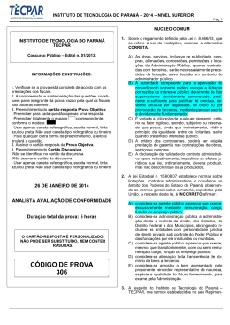306- ANALISTA AVALIA&Ccedil;&Atilde;O DE CONFORMIDADE