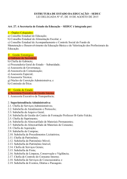 estrutura da secretaria de estado da educa&ccedil;&atilde;o &ndash; seduc