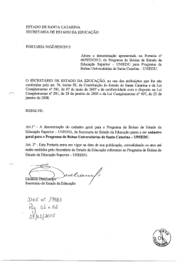 Portaria 02.SED.2015