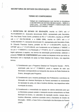 SECRETARIA DE ESTADO DA EDUCAÇÃO
