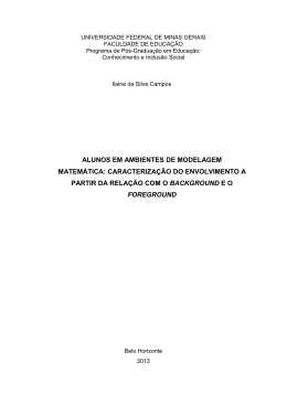 alunos em ambientes de modelagem matem&aacute;tica