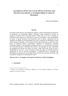 A produção de tarefas com o uso do software GeoGebra