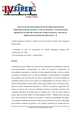 aplica&ccedil;&atilde;o de jogos did&aacute;ticos no processo ensino aprendizagem de