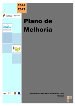 Plano de Melhoria - Agrupamento de Escolas Professor &Oacute;scar Lopes
