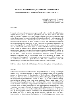 história da alfabetização no brasil do ensino das primeiras