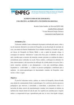 ALIMENTANDO-SE DE GEOGRAFIA - Associa&ccedil;&atilde;o dos Ge&oacute;grafos