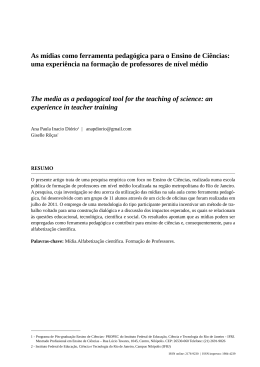 As m&iacute;dias como ferramenta pedag&oacute;gica para o Ensino de