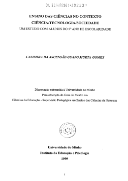 ENSINO DAS cI&Ecirc;NclAs No coNTEXTo