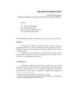 qualidade dos cuidados de sa&oacute;de - Instituto Polit&eacute;cnico de Viseu
