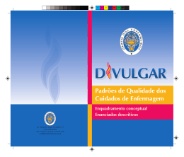 Padr&otilde;es de Qualidade dos Cuidados de Enfermagem