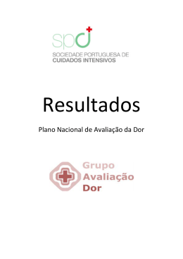 Plano Nacional de Avaliação da Dor – Sociedade Portuguesa de
