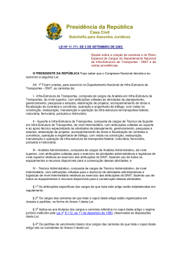 Lei No 11.171-2005 Carreiras do DNIT