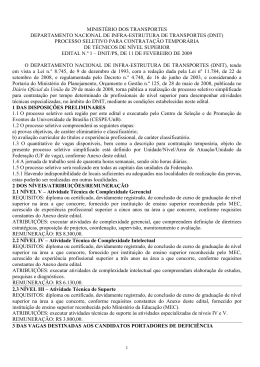 Edital - CESPE / UnB - Universidade de Bras&iacute;lia