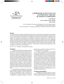 a mobilidade sustent&aacute;vel em aglomerados urbanos de