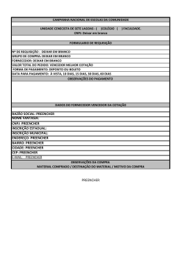 Formul&aacute;rio de Requisi&ccedil;&atilde;o de Compras CNEC