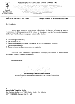 Prestação de Contas