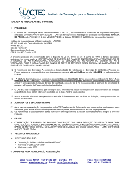 Edital - Institutos Lactec